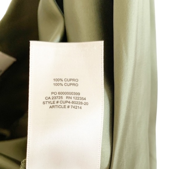 ARITZIA Wilfred Only Ruched Slip Dress Sage Frost Women’s Size Large - Picture 12 of 13